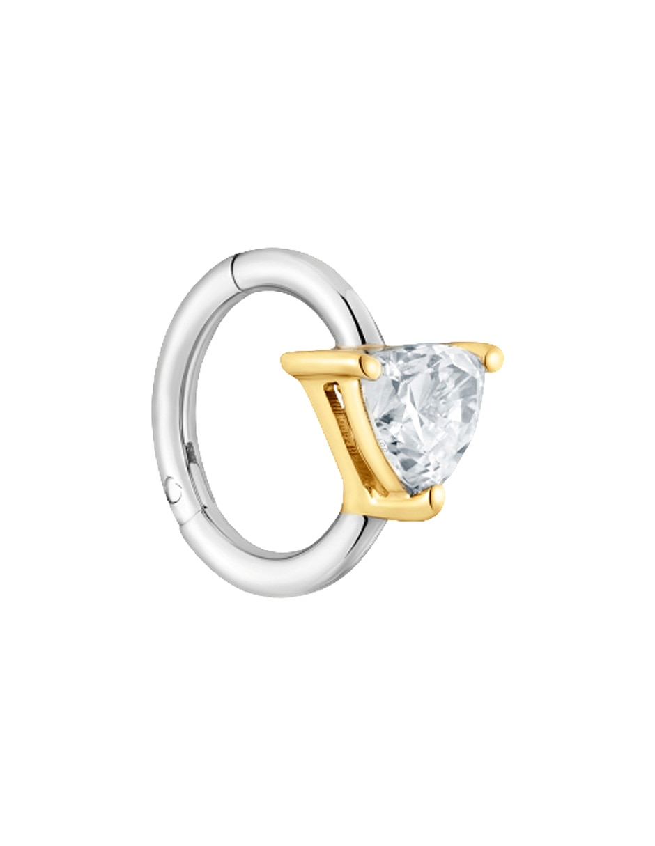 Arete Tous Shine LGD de oro amarillo 14 K con acabado brillante