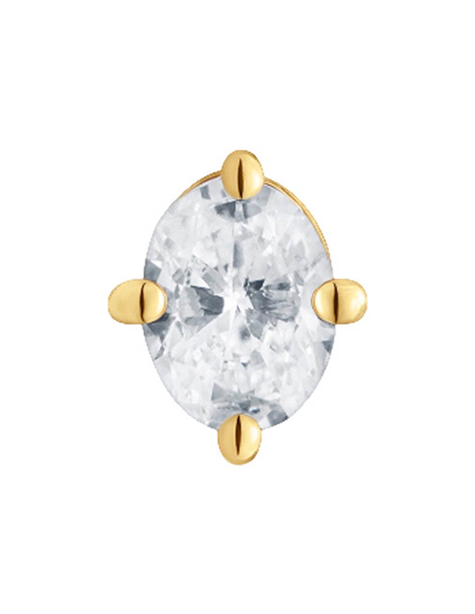 Arete Tous Shine LGD de oro amarillo 14 k con acabado brillante