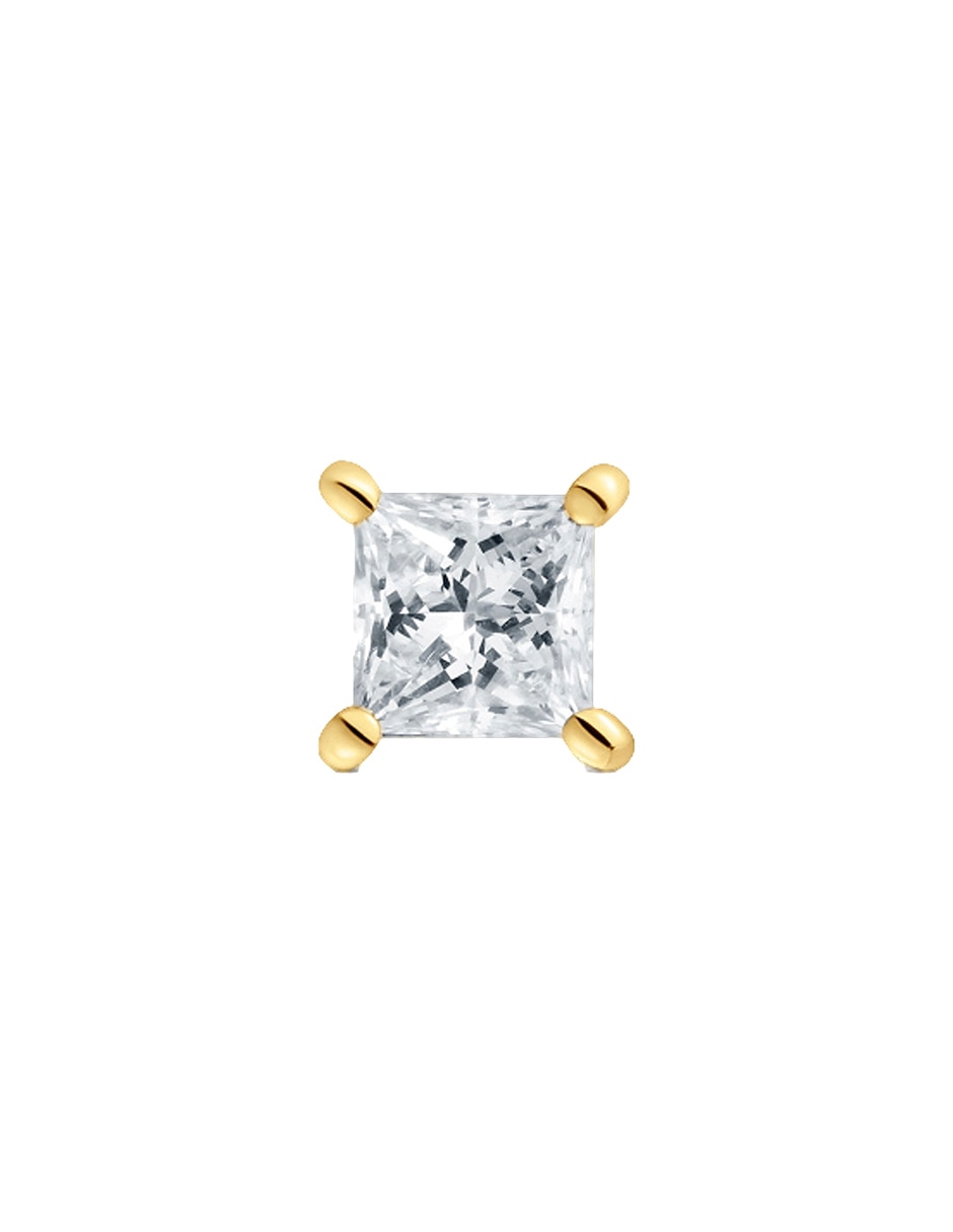 Arete cuadrado Tous Shine LGD de oro amarillo 14 K con acabado brillante