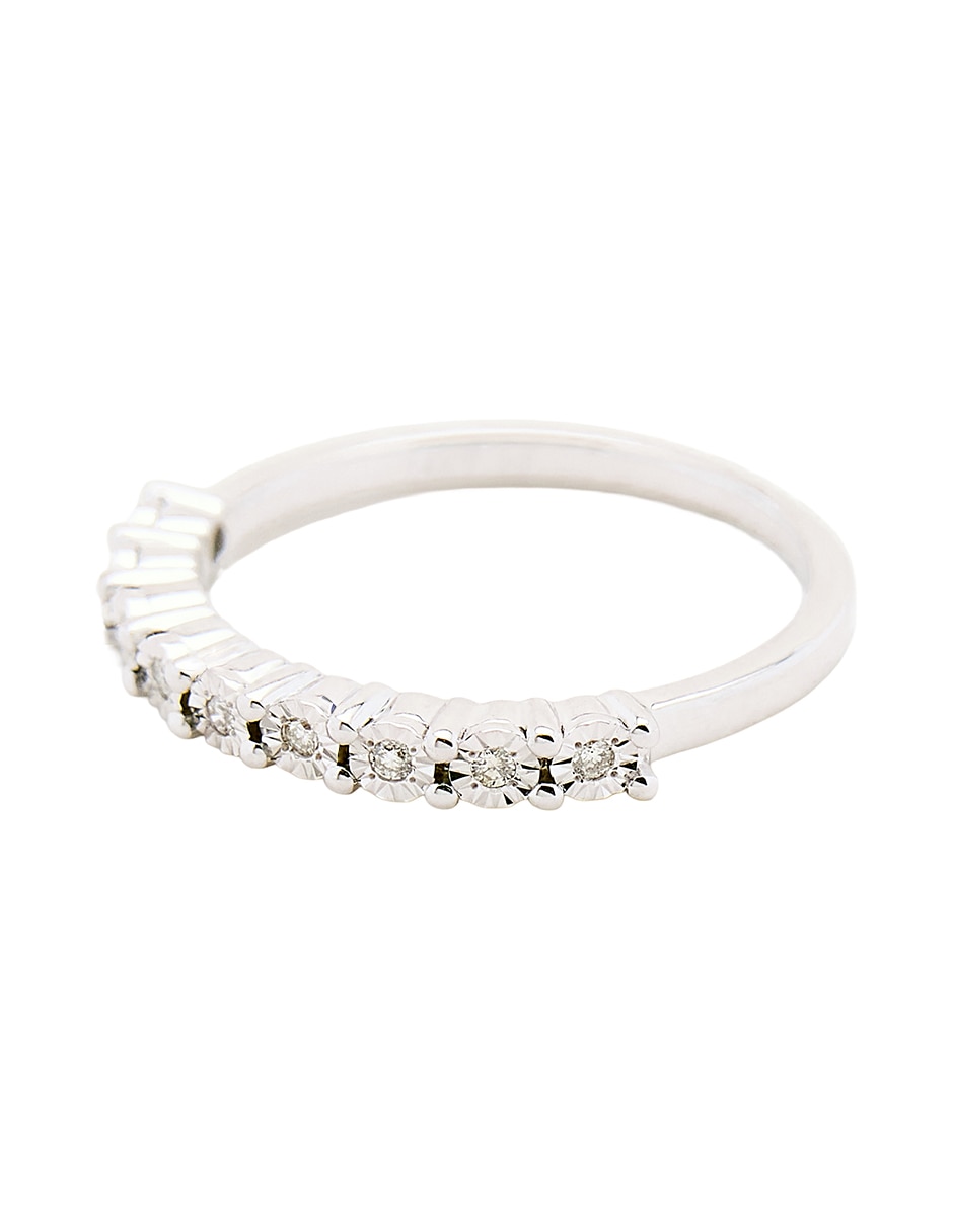 Anillo con gema Ingrata Fortuna 14 k de oro blanco diamante pulido