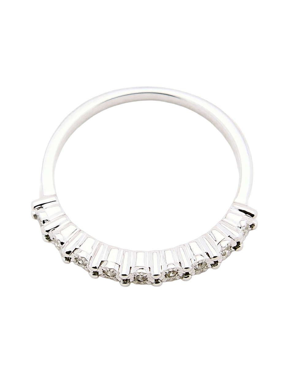 Anillo con gema Ingrata Fortuna 14 k de oro blanco diamante pulido