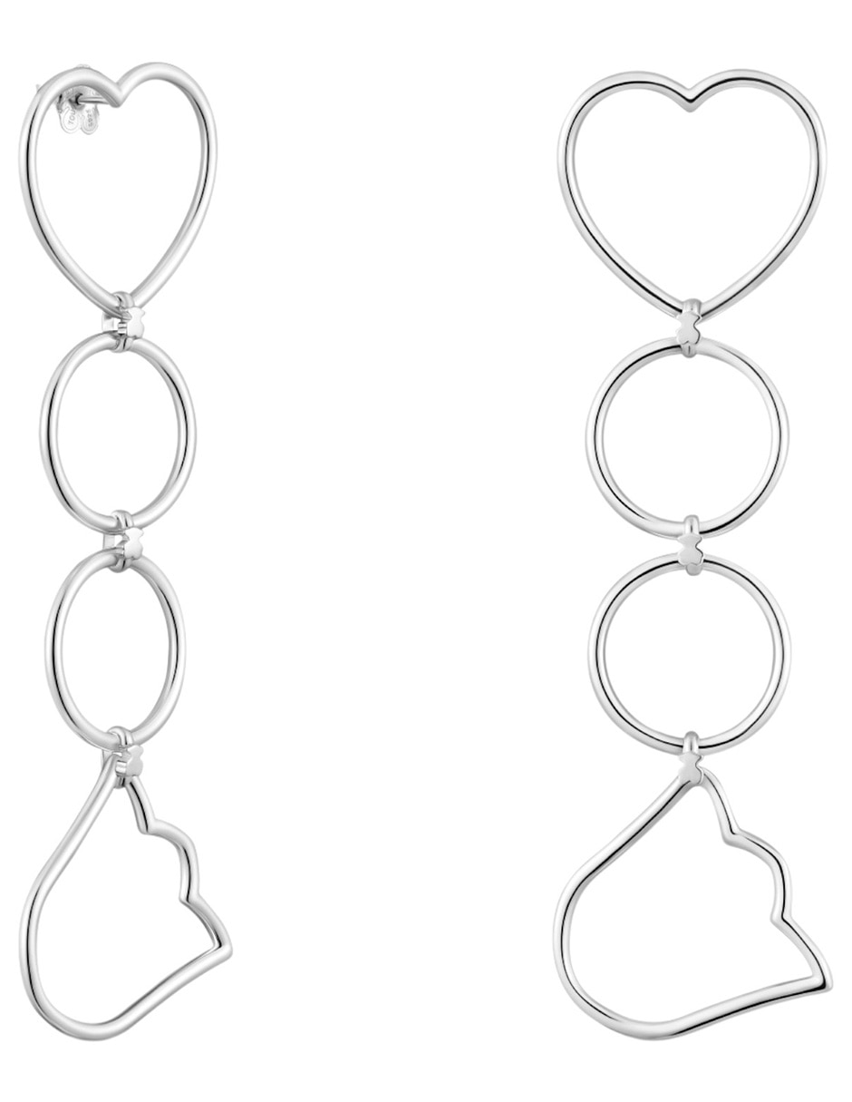 Aretes Straight de plata P 925 con acabado brillante 1