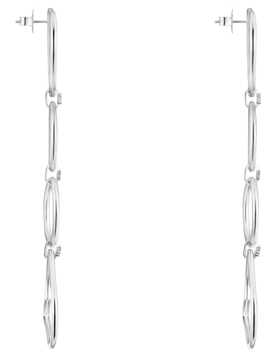 Aretes Straight de plata P 925 con acabado brillante 2