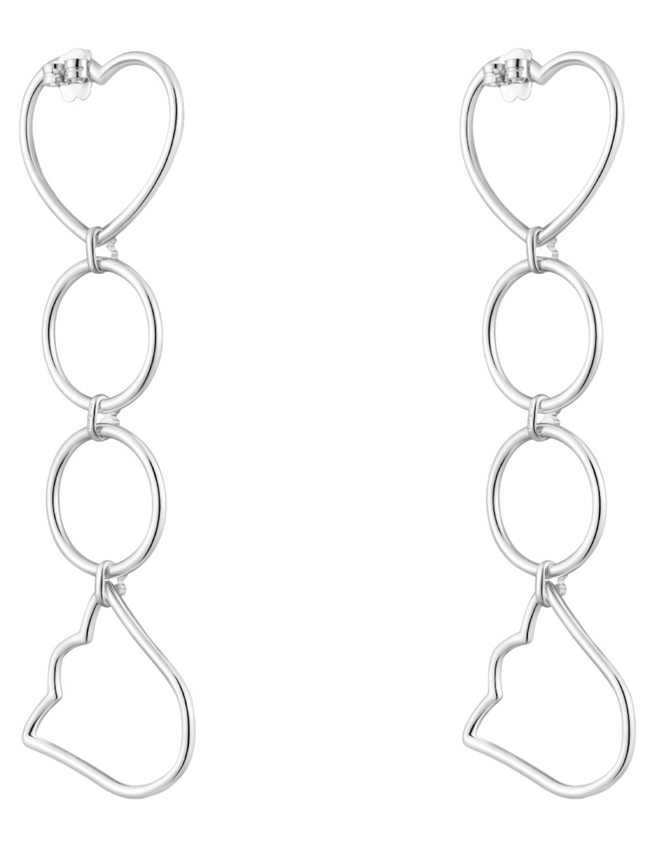 Aretes Straight de plata P 925 con acabado brillante 3