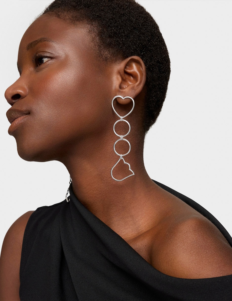 Aretes Straight de plata P 925 con acabado brillante