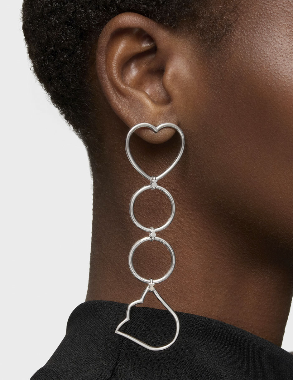 Aretes Straight de plata P 925 con acabado brillante 6