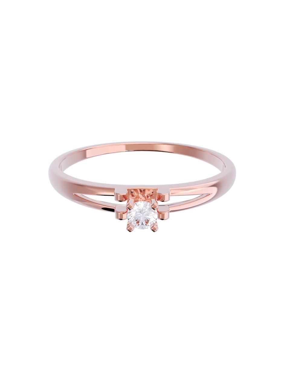 Anillo de compromiso de oro 14 K diamante Anillo de compromiso de oro 14 K diamante