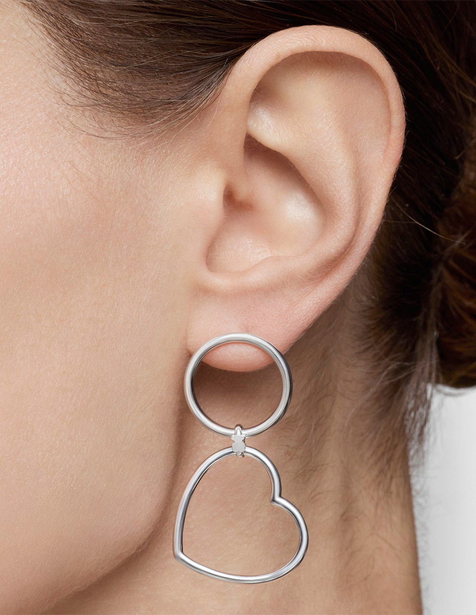 Aretes de Flor Tous Straight de plata P 925 con acabado brillante