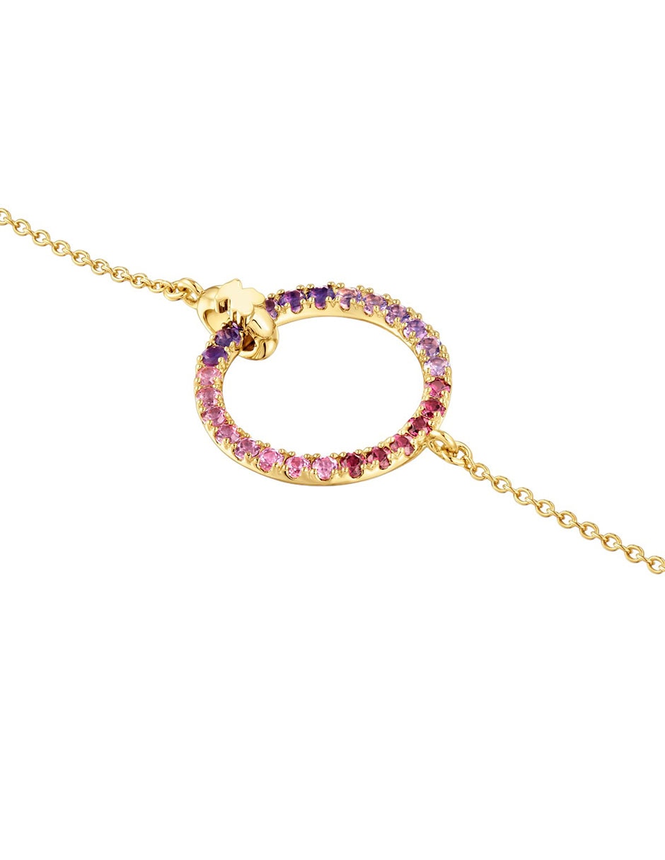 Pulsera Tous de plata Con rodolita P 925 Straight