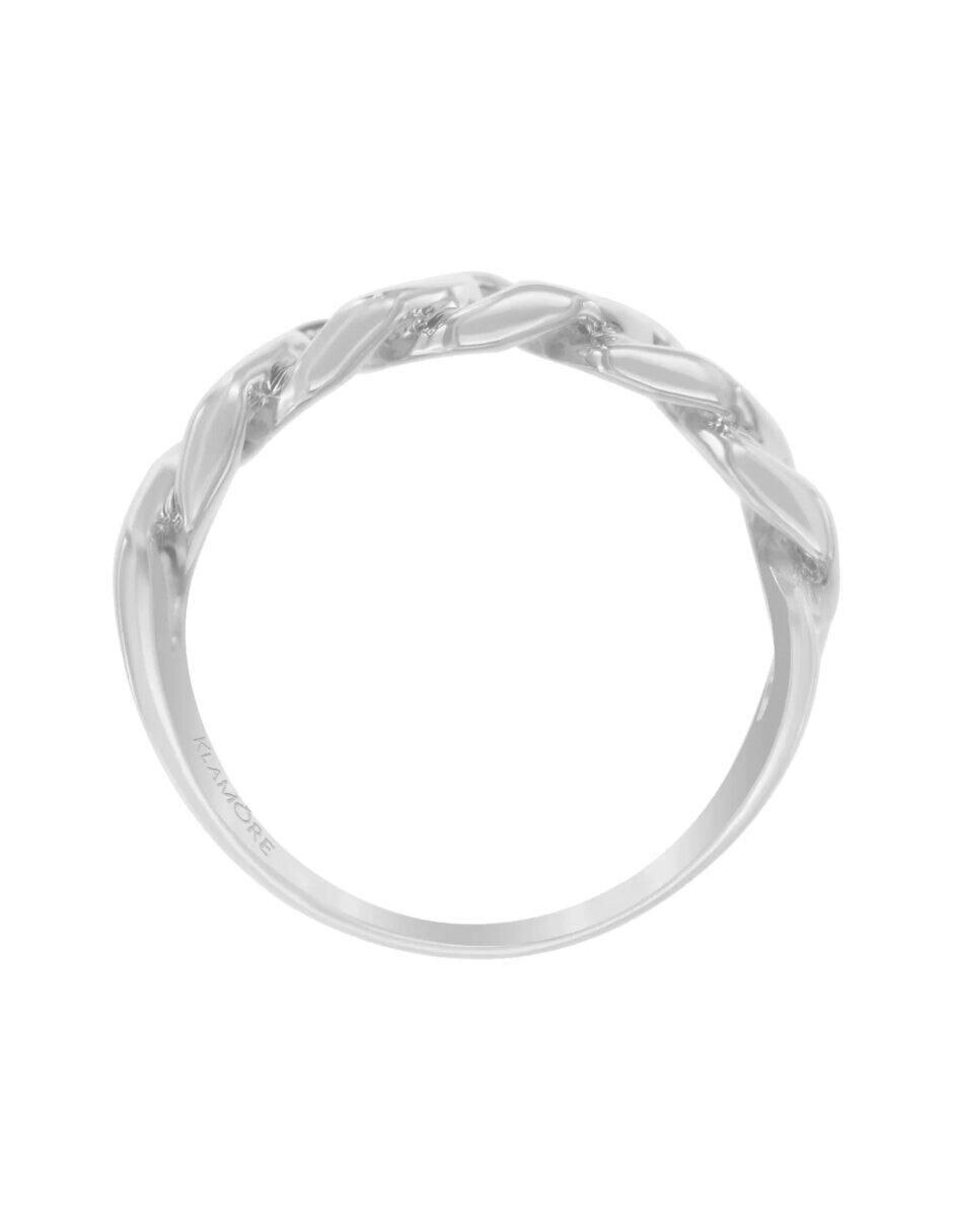 Anillo de cadena 14 K de oro brillante 4