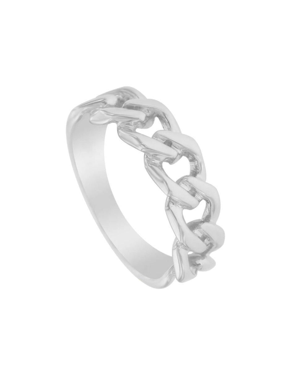 Anillo de cadena 14 K de oro brillante 3