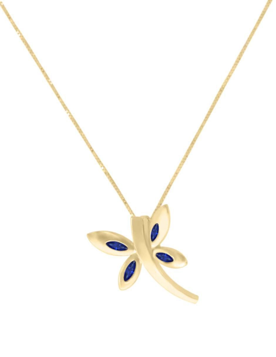 Colgante y dije de libélula fascinare volare de oro 14 k
