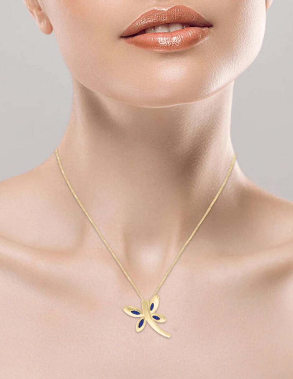 Colgante y dije de libélula fascinare volare de oro 14 k 3
