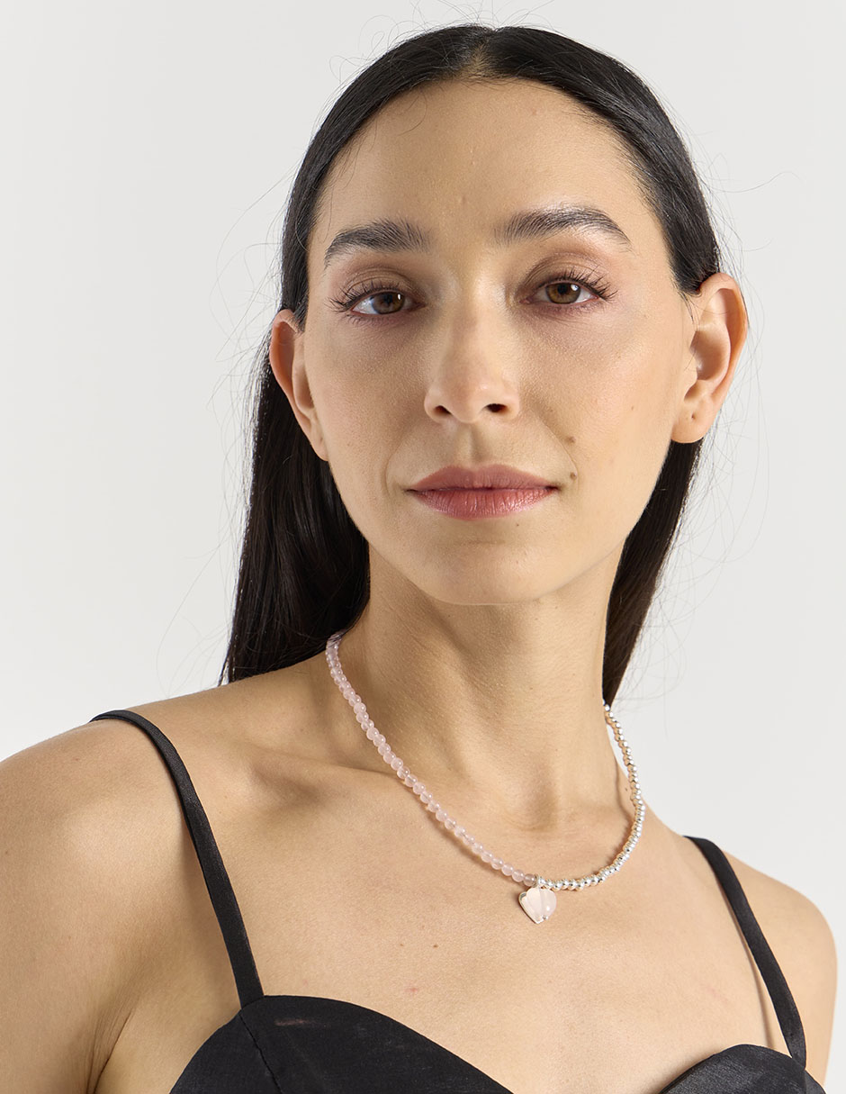 Collar de corazón fashion de plata P 925 3