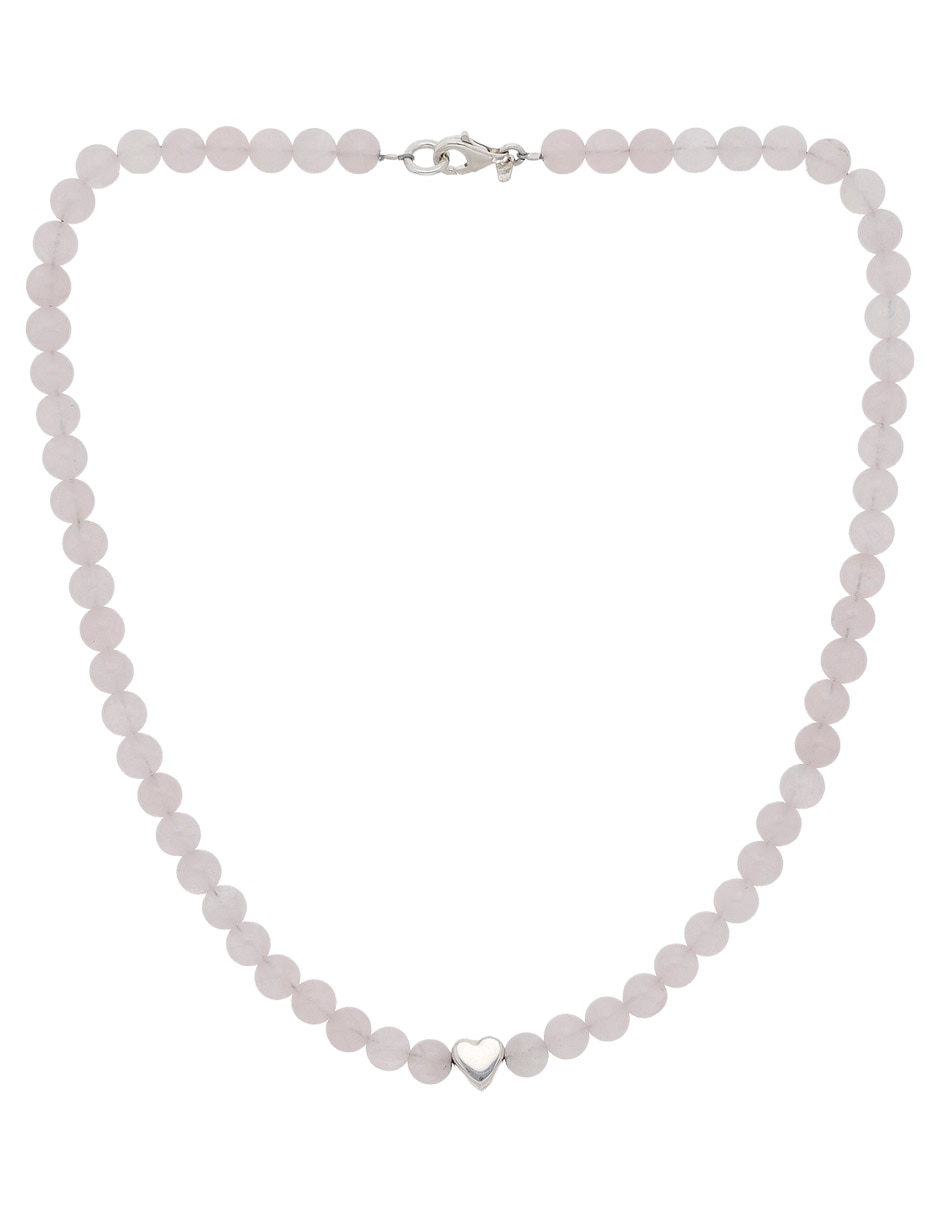 Collar de corazón E& de plata P 925 2