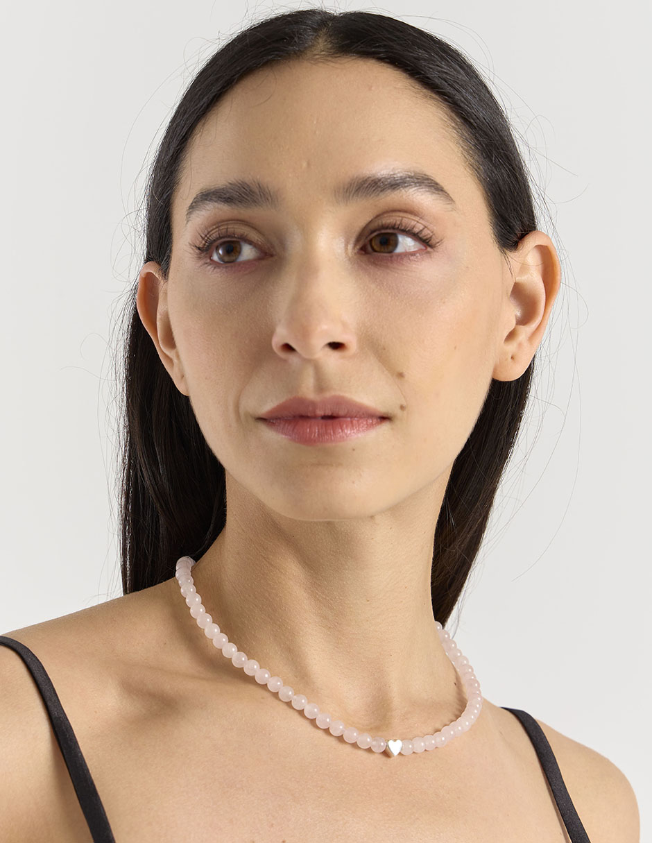 Collar de corazón E& de plata P 925 3