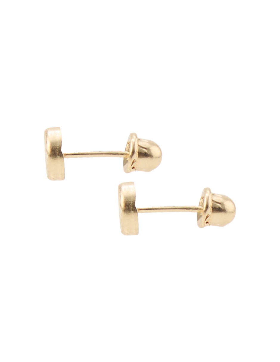 Broqueles Circulares De Oro Amarillo 14 K Con Acabado Brillante 3