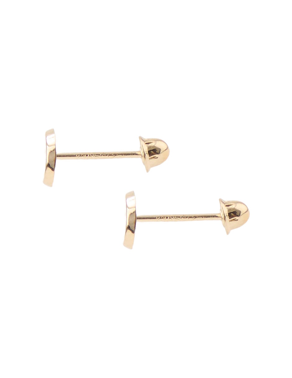 Broqueles De Media Luna De Oro Amarillo 14 K Con Acabado Pulido 4