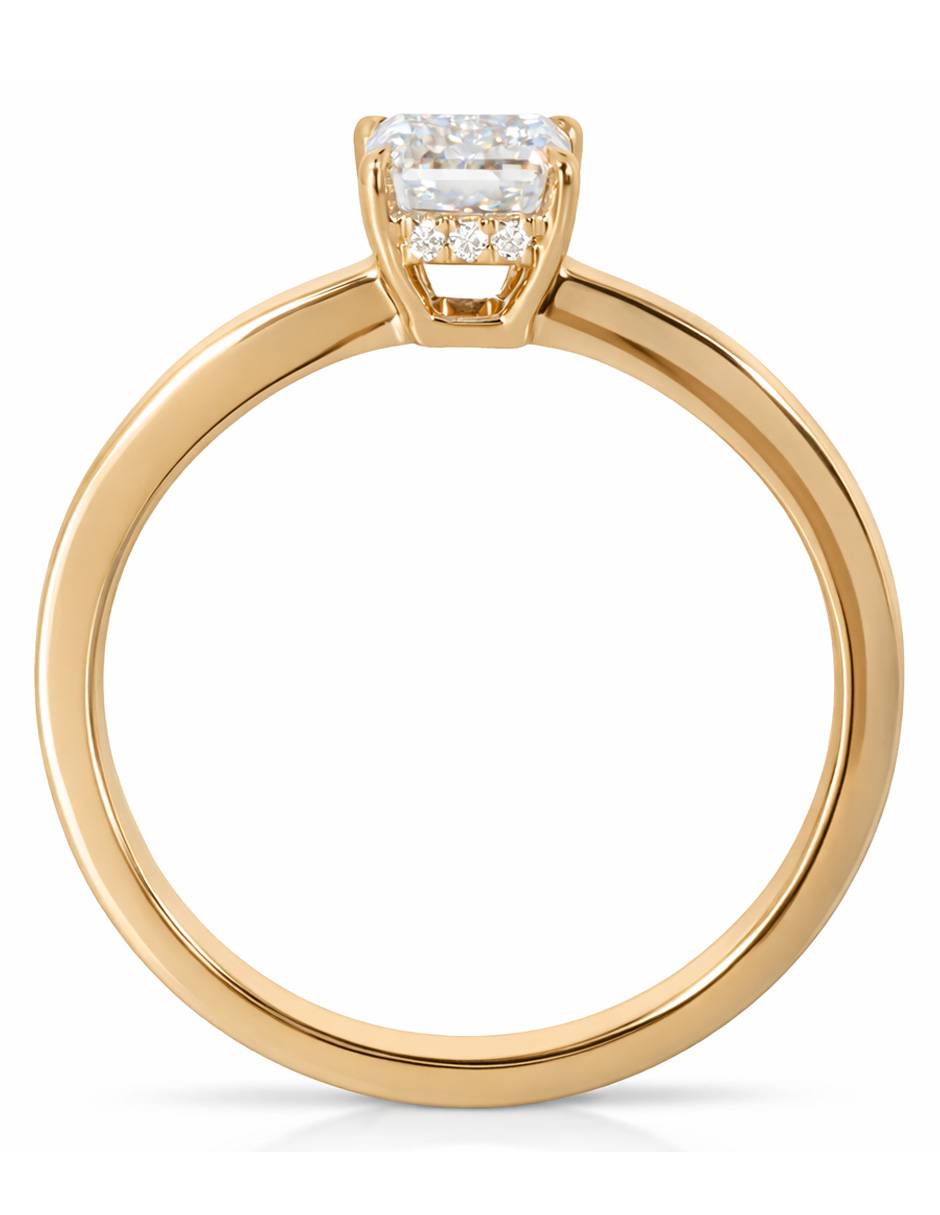 Solitario de Oro amarillo 14 K 2