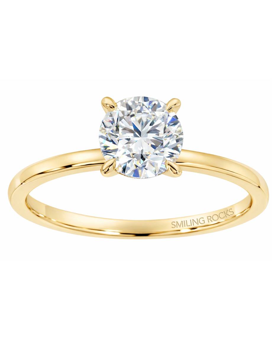 Solitario de oro amarillo 14 k 1