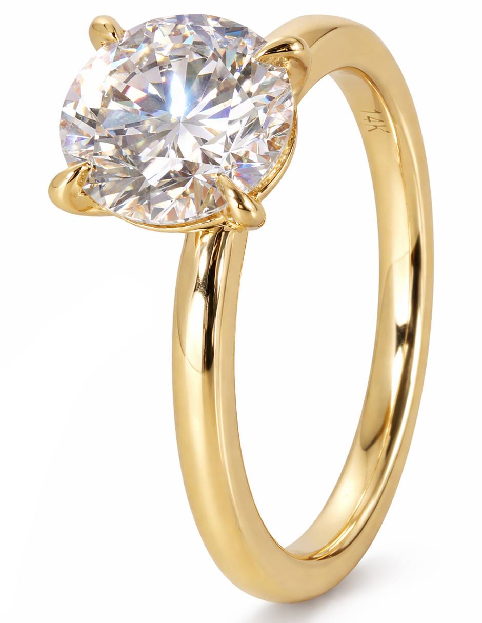 Solitario de oro 14 k diamante de laboratorio 4