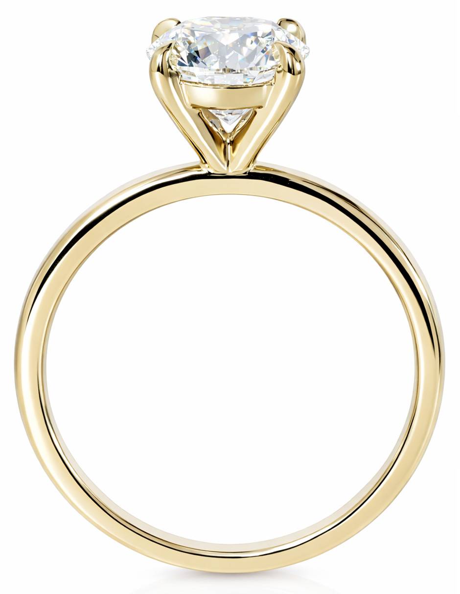 Solitario de oro 14 k diamante de laboratorio 2