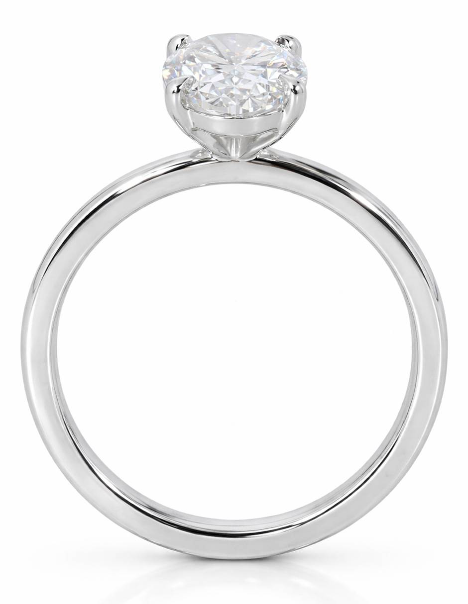 Solitario de oro blanco 14 k diamante de laboratorio 2