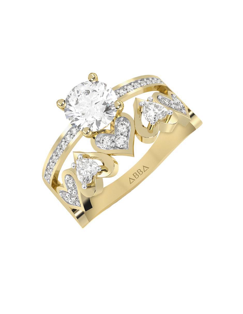Anillo de compromiso 10 k 6