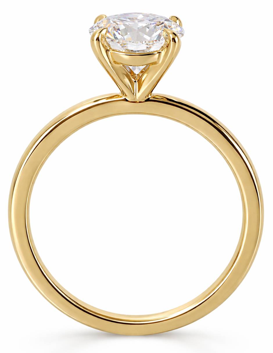 Solitario de oro 14 k diamante de laboratorio 3
