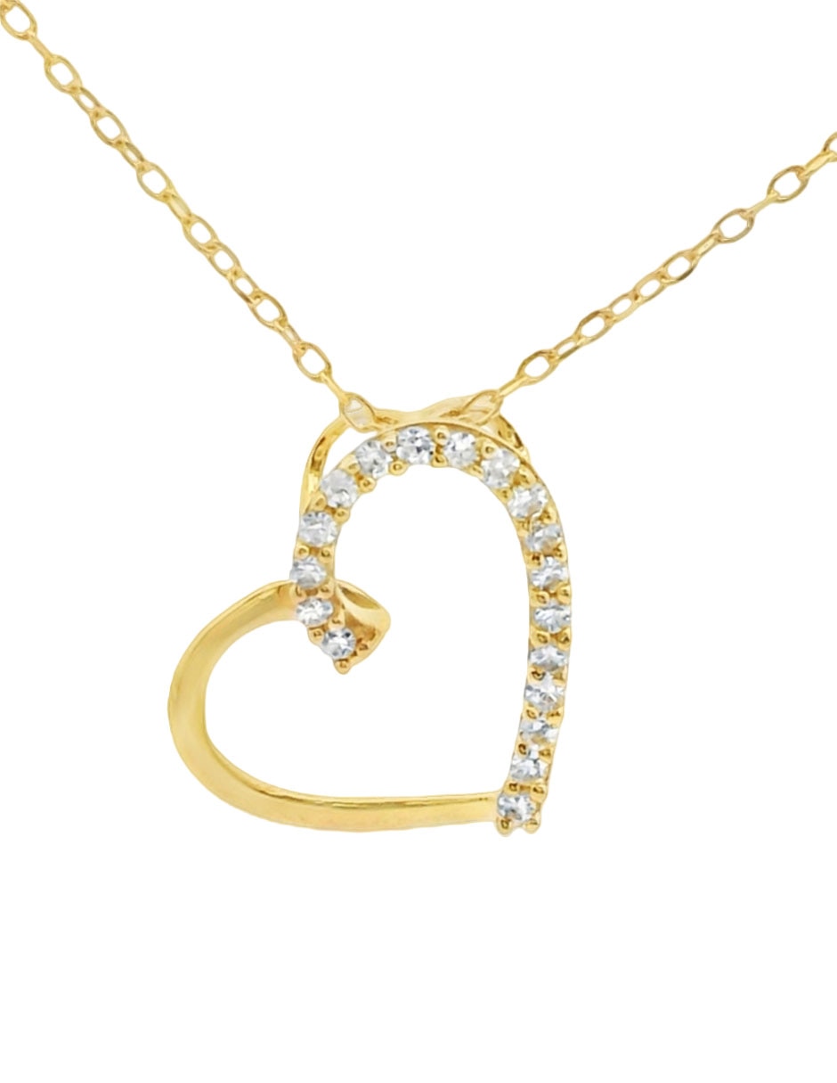 Collar de corazón Montblanc de oro 14 K 1