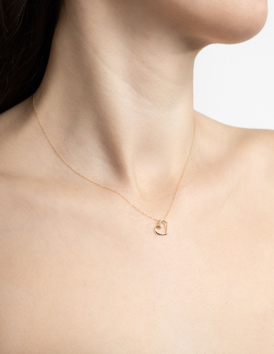 Collar de corazón Montblanc de oro 14 K 3
