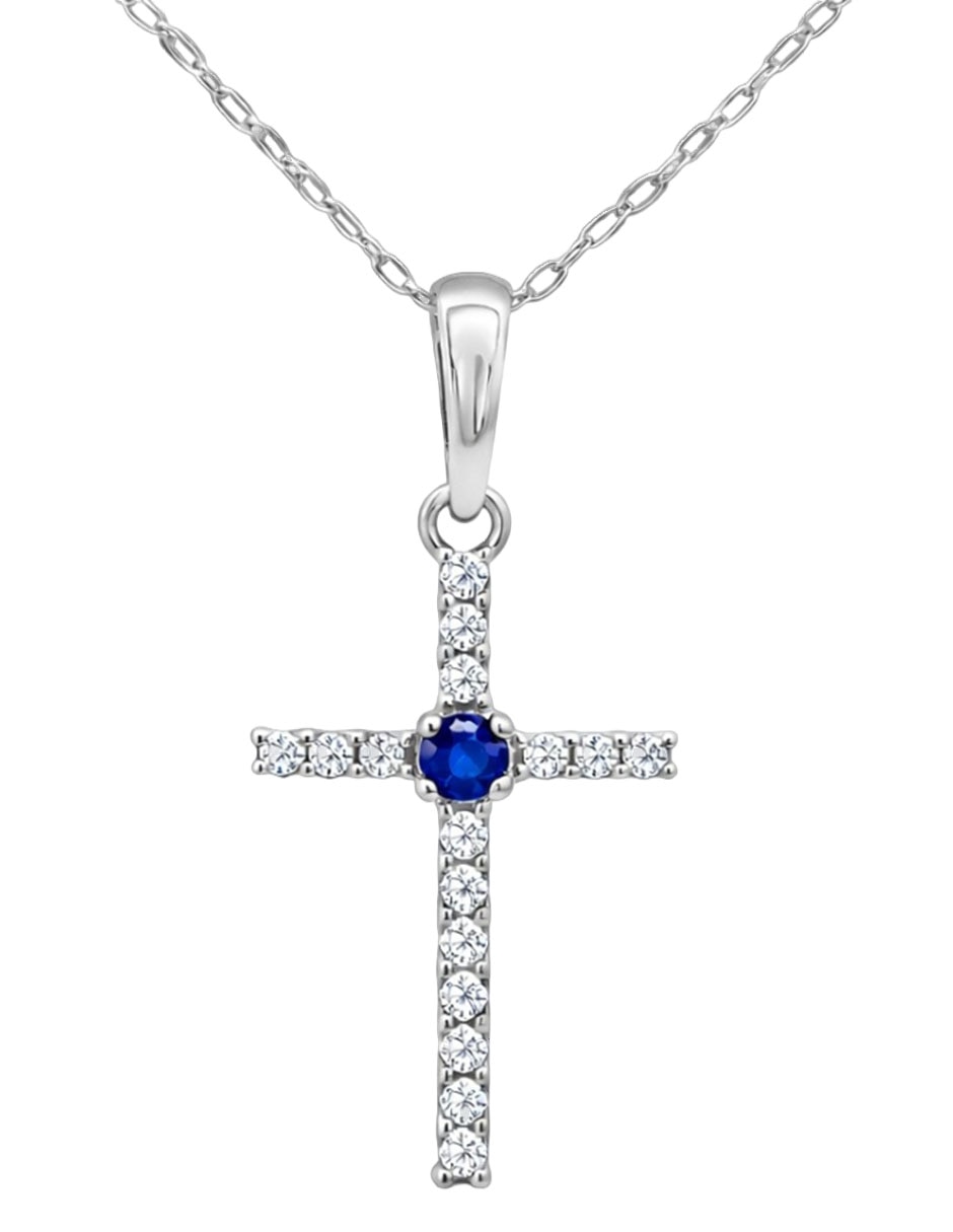Collar de cruz de oro 14 K 1