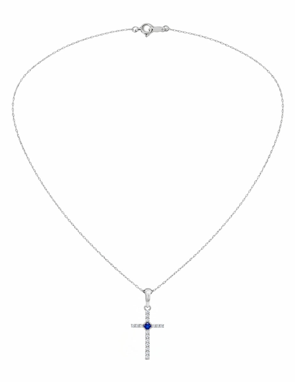 Collar de cruz de oro 14 K 2