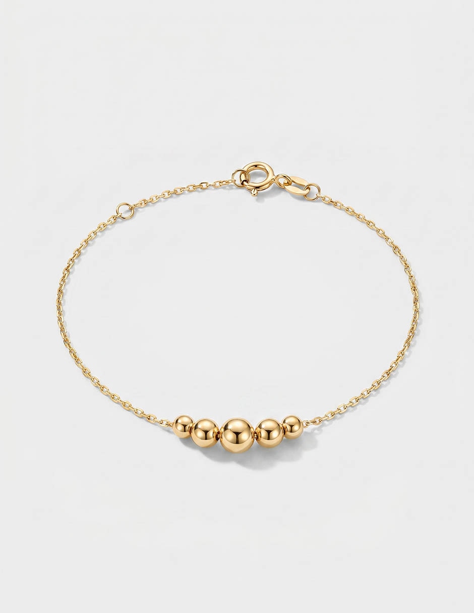 Pulsera Lusso de oro amarillo 14 K con acabado brillante