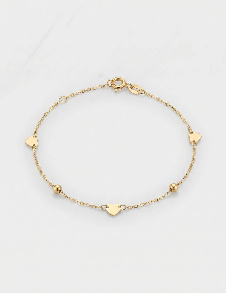 Pulsera Lusso de oro amarillo 14 K con acabado brillante