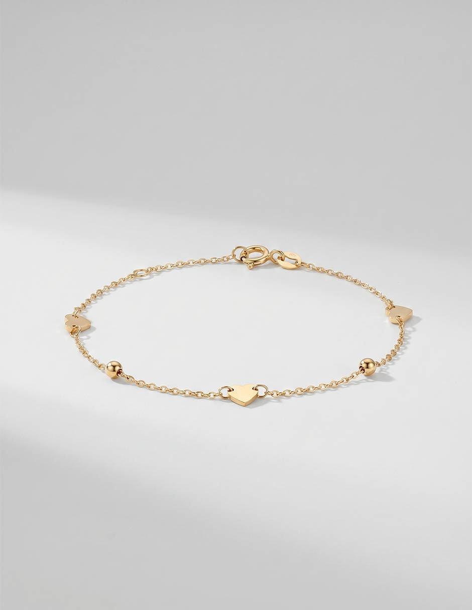 Pulsera Lusso de oro amarillo 14 K con acabado brillante