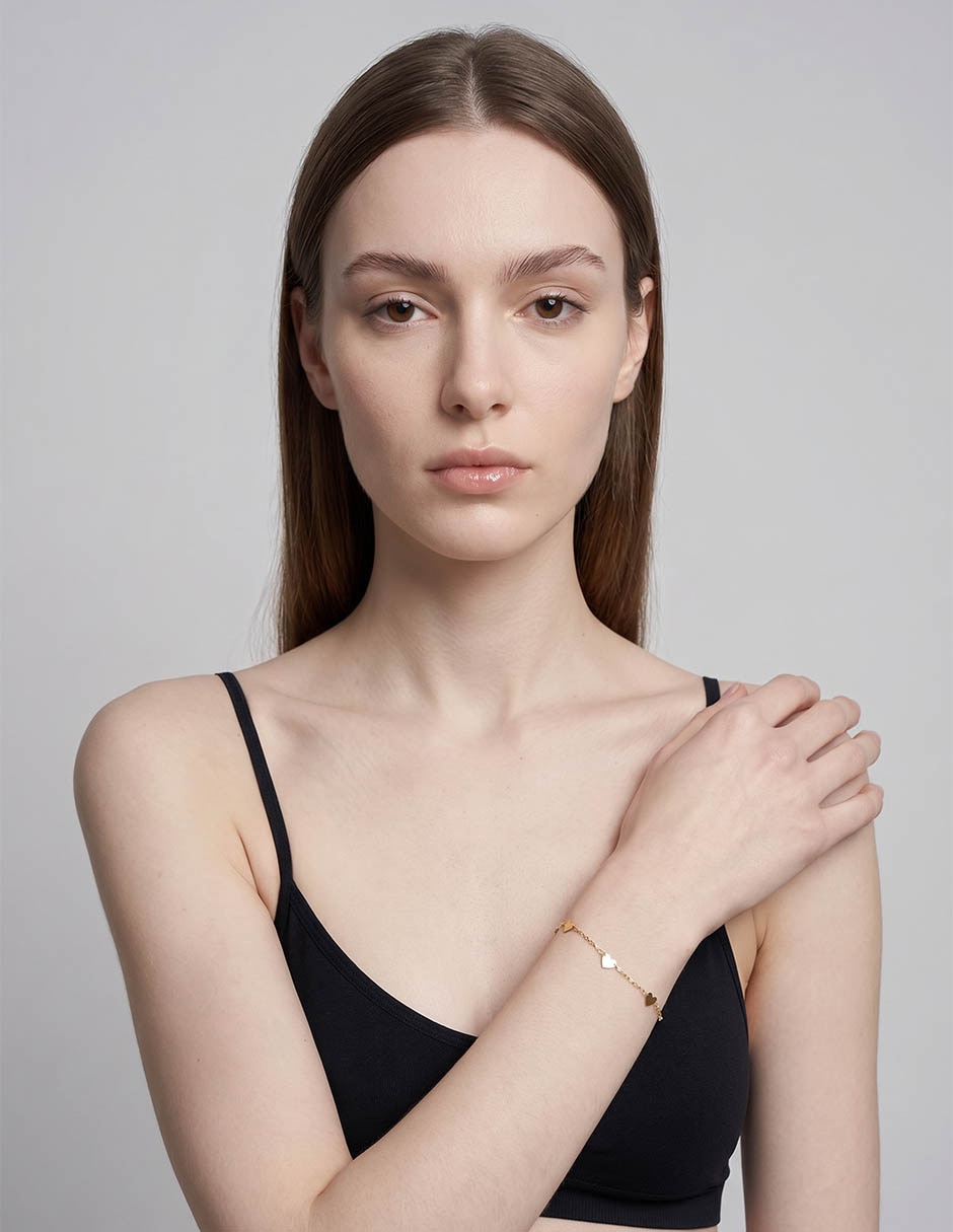Pulsera Lusso de oro amarillo 14 K con acabado brillante