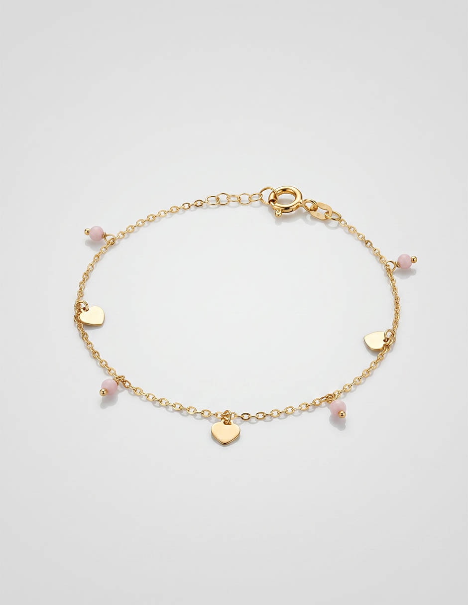 Pulsera de oro amarillo 14 K con acabado brillante 1