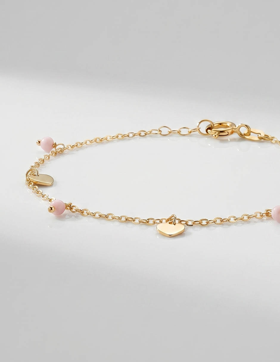 Pulsera de oro amarillo 14 K con acabado brillante