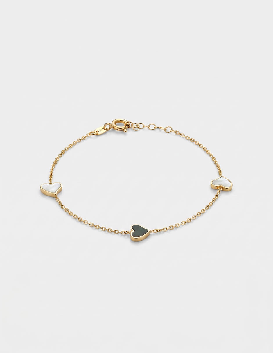 Pulsera de oro amarillo 14 K con acabado brillante 1