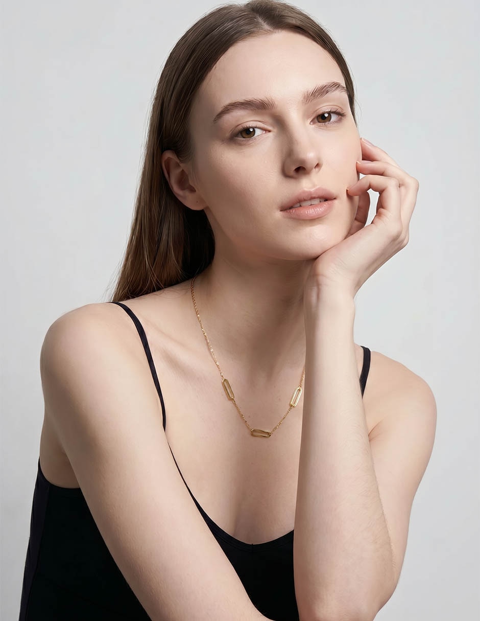 Collar de oro amarillo 14 K 4