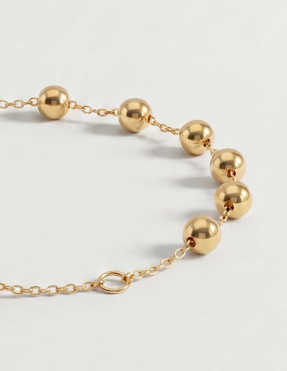 Pulsera de oro amarillo 14 K con acabado pulido