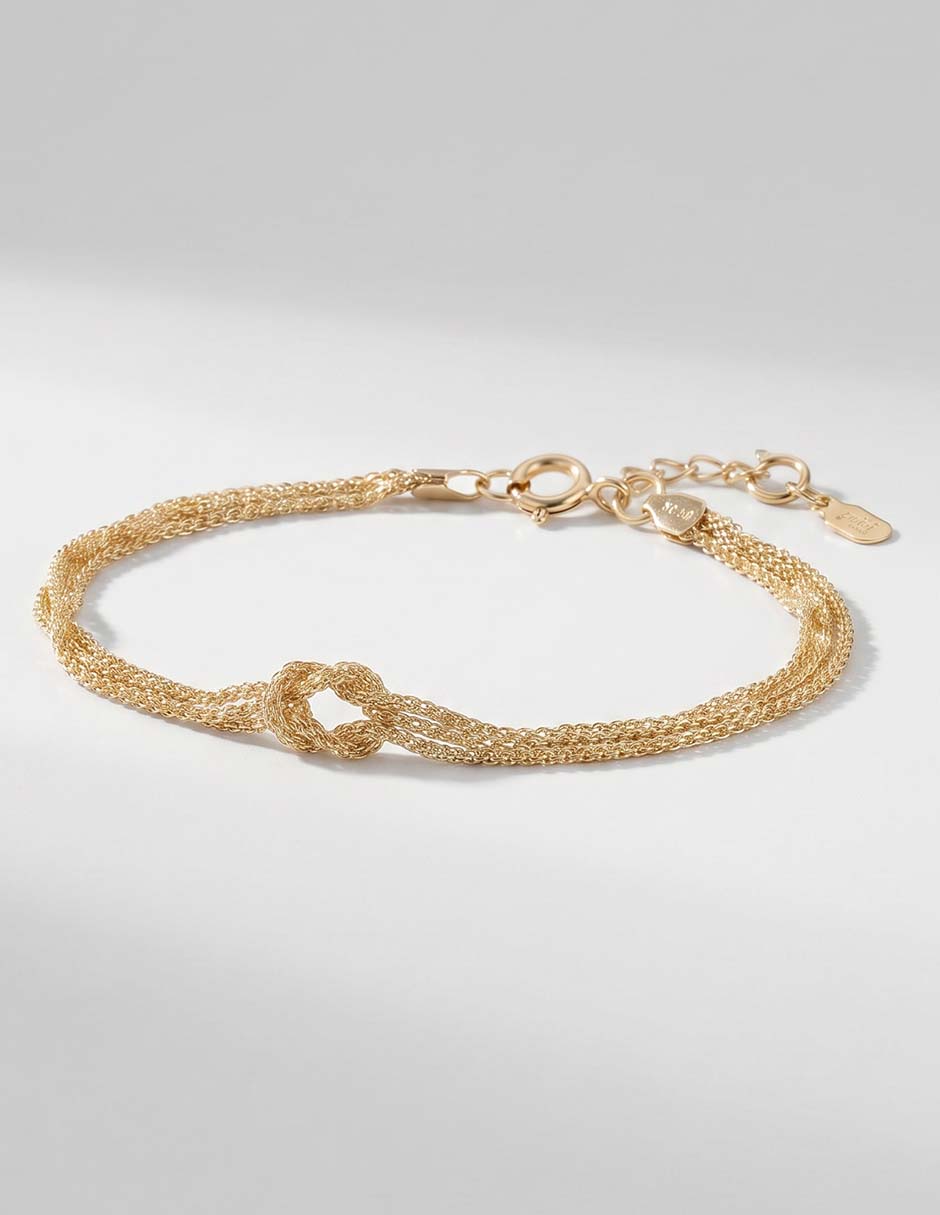 Pulsera Lusso de oro amarillo 14 K con acabado brillante