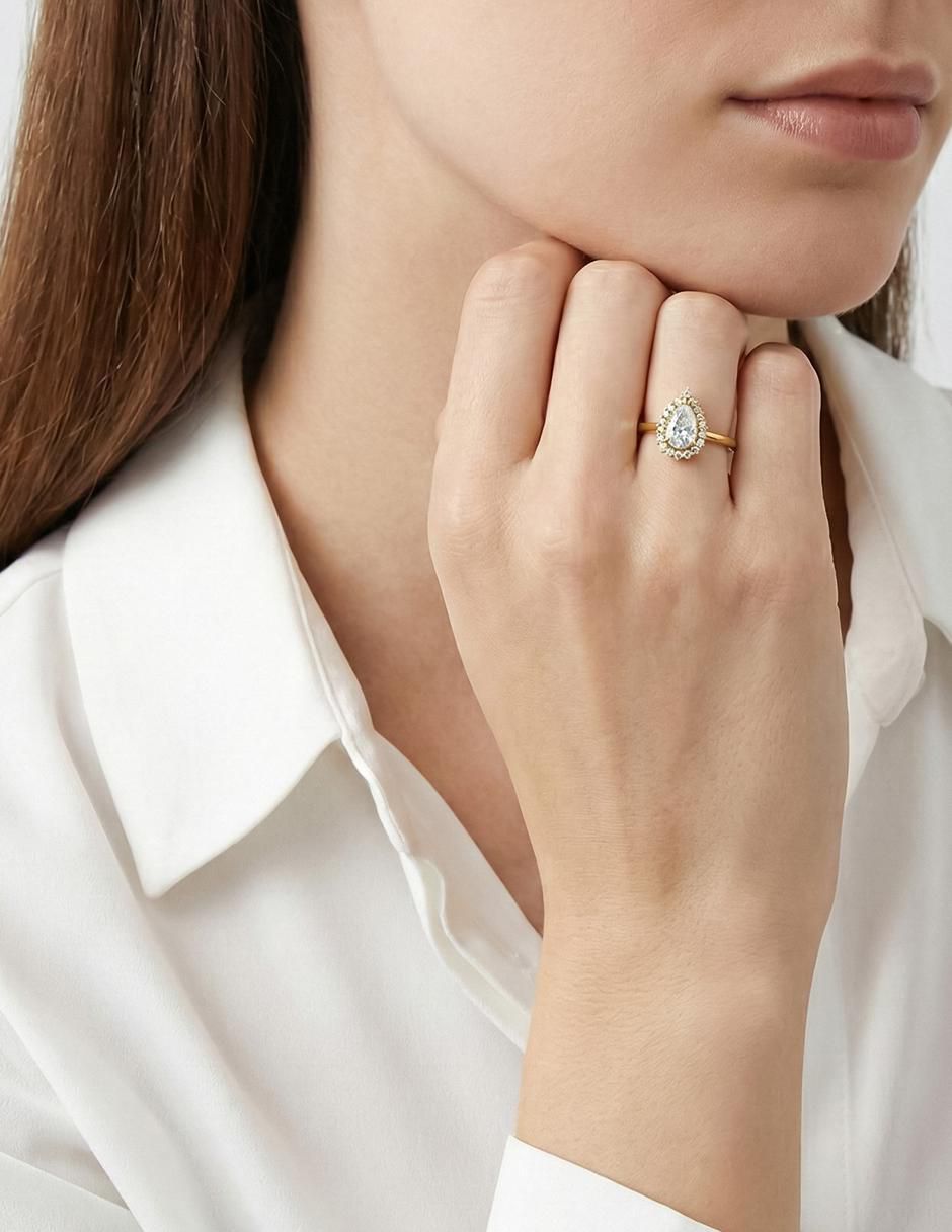 Anillo de compromiso 14 k 4