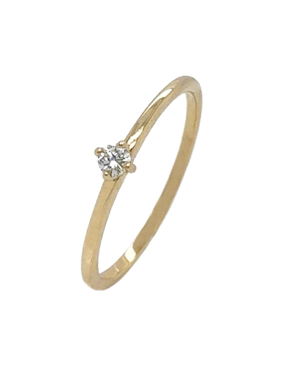 Anillo con gema ovalada idc spring 14 k de oro amarillo diamante brillante