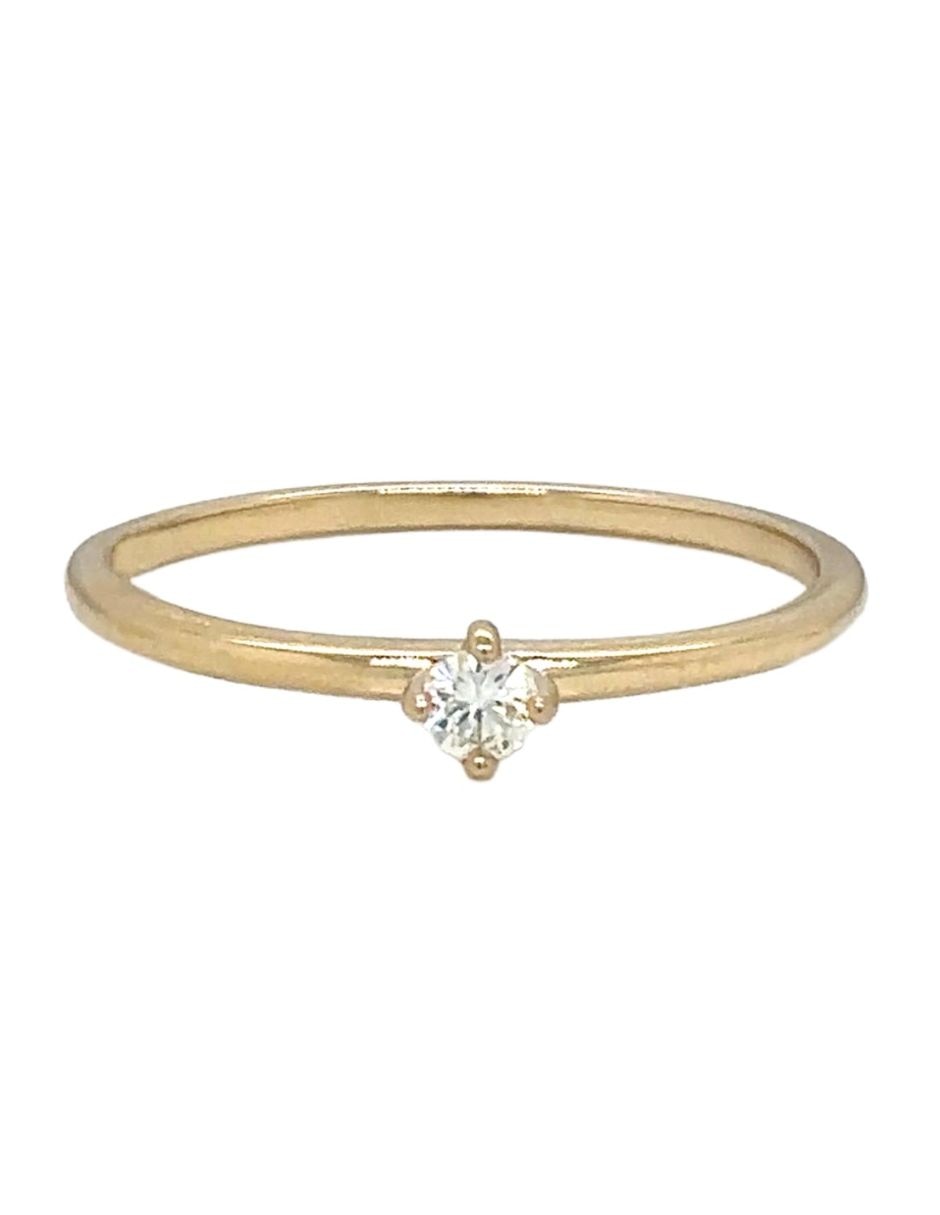 Anillo con gema ovalada spring 14 k de oro amarillo diamante brillante