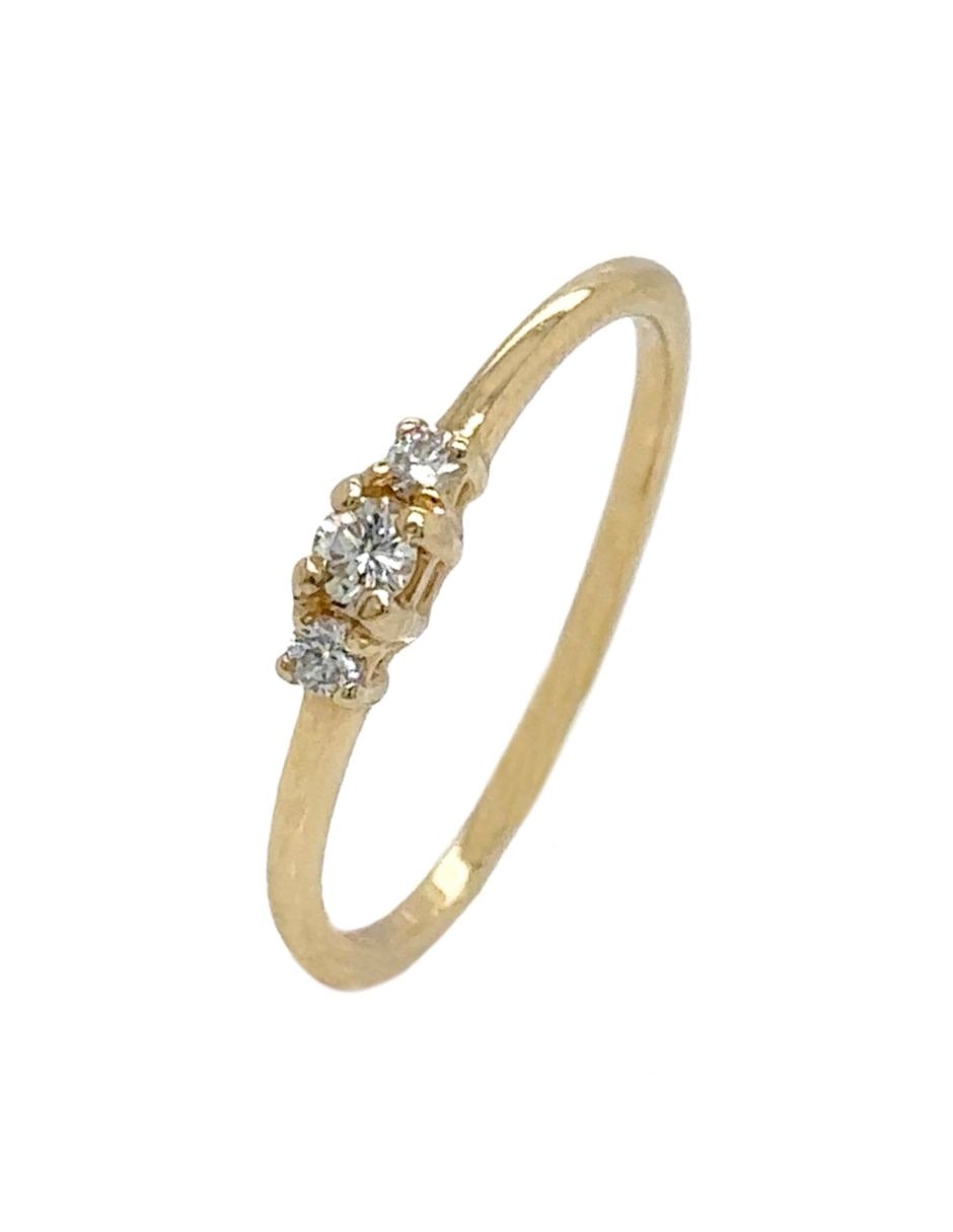 Anillo con gema idc spring 2026 14 k de oro amarillo diamante brillante