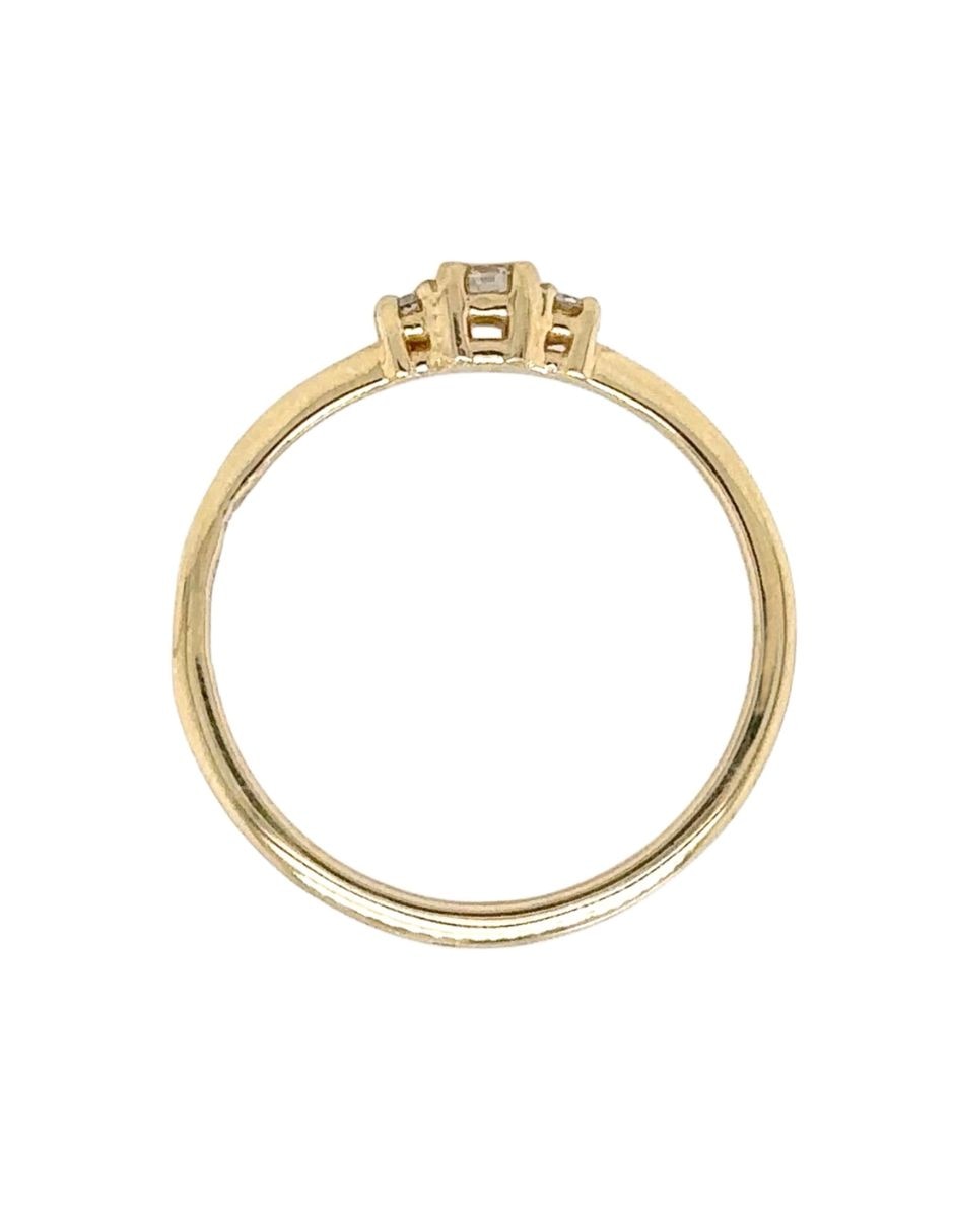 Anillo con gema idc spring 2026 14 k de oro amarillo diamante brillante