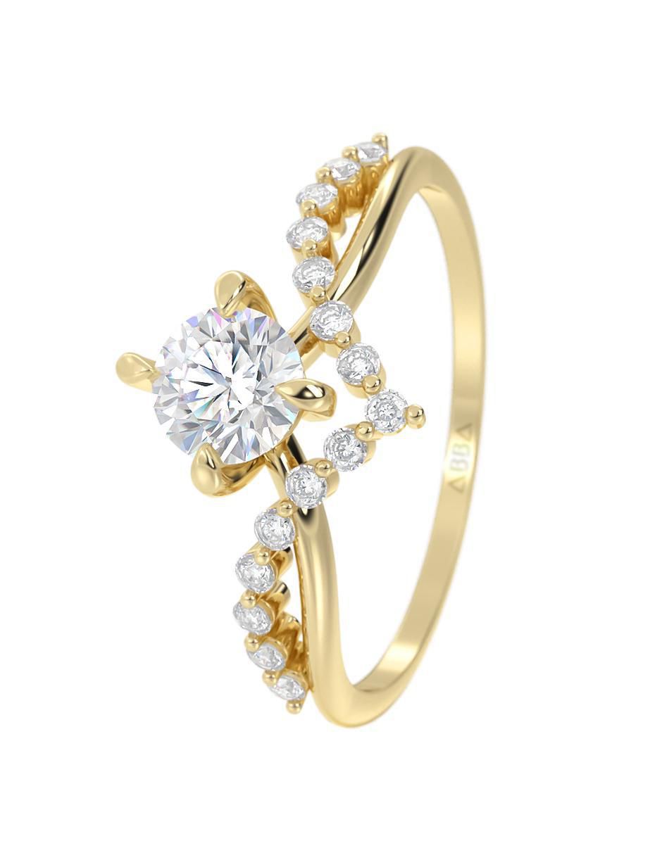 Anillo de compromiso 14 k 5