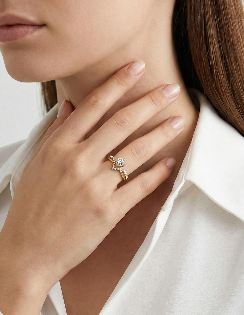 Anillo de compromiso 14 k 4